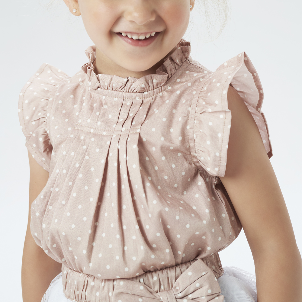 Image of COMPLETO T-SHIRT E GONNA DI TULLE 4.6780 NEONATA IDO