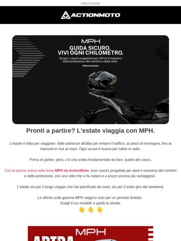 Estate, strada e voglia di partire: il momento giusto per rinnovare il tuo casco è arrivato.