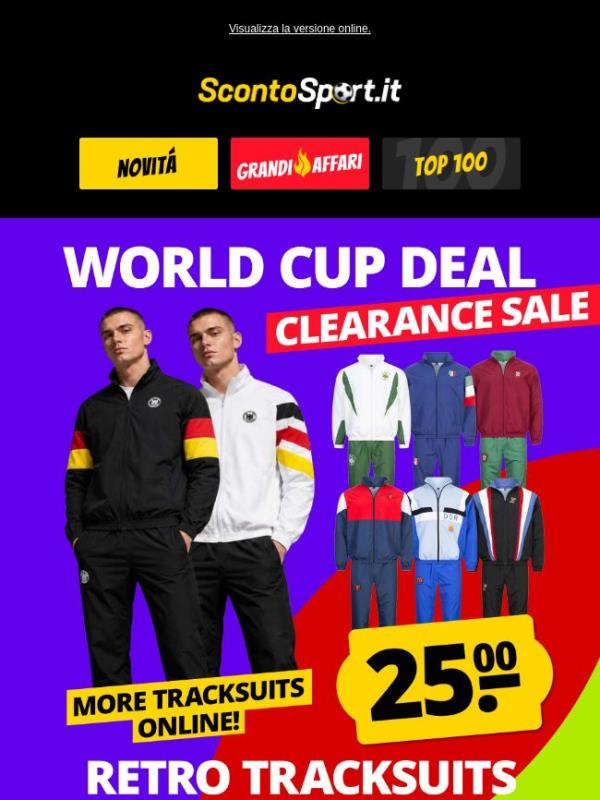 Il meglio dei Mondiali a soli 25 € 🤩 Tutti i completi in saldo!