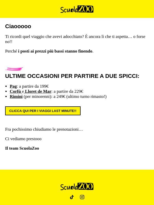 Ci hai pensato abbastanza... i posti  a Pag e Corfù stanno finendo!