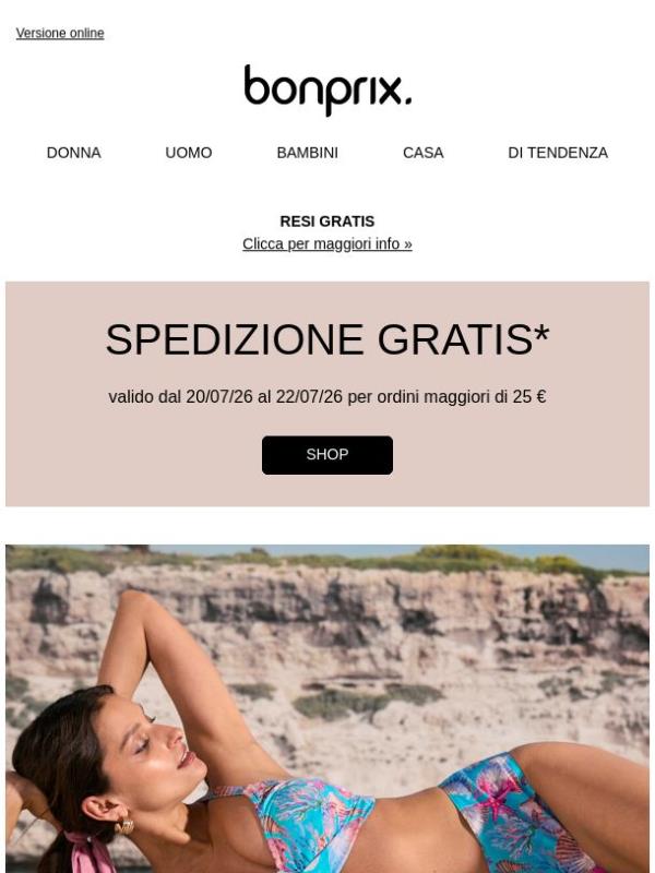 Monday Deal: inizia la settimana con la spedizione gratis