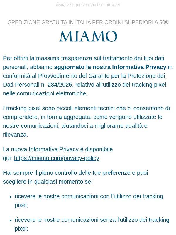 Aggiornamento della nostra Informativa Privacy