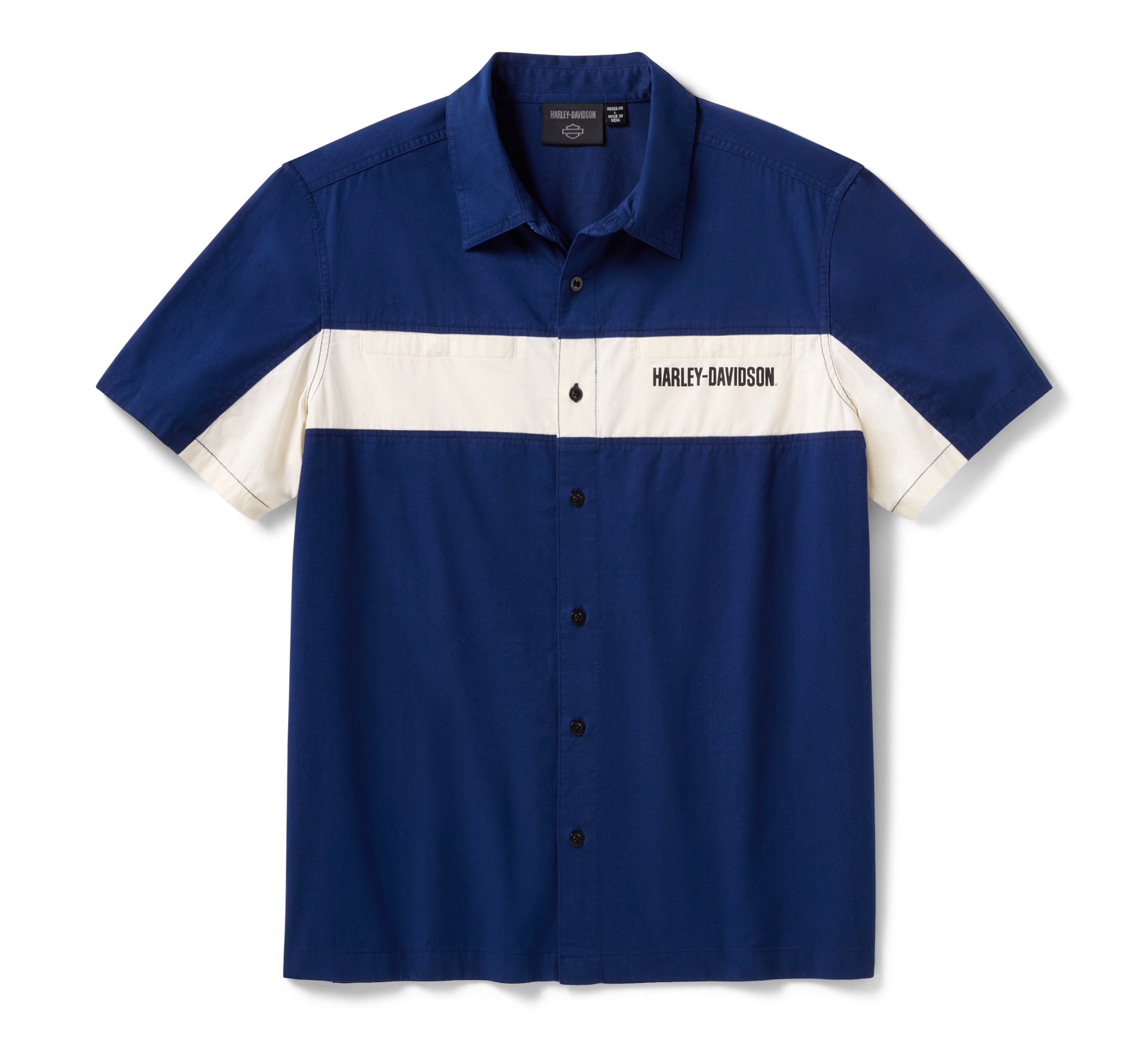 CAMICIA MASCHILE DA MECCANICO H‑D<sup>&reg;</sup> ESSENTIAL A BLOCCHI DI COLORE