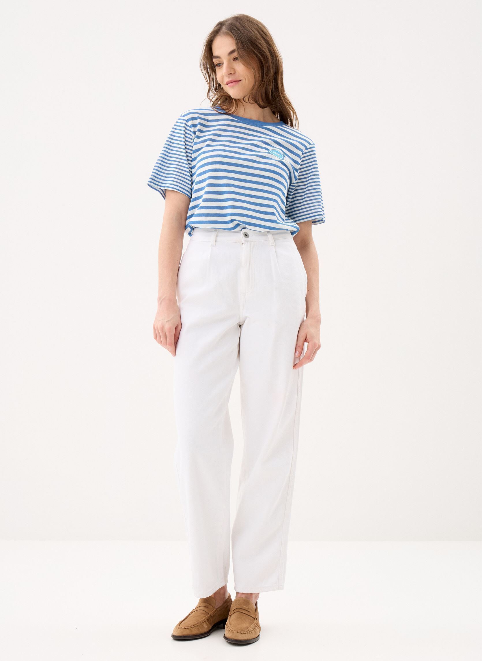 Ichi Straight Fit Jeans Ihhezano Pa4 donna bianco