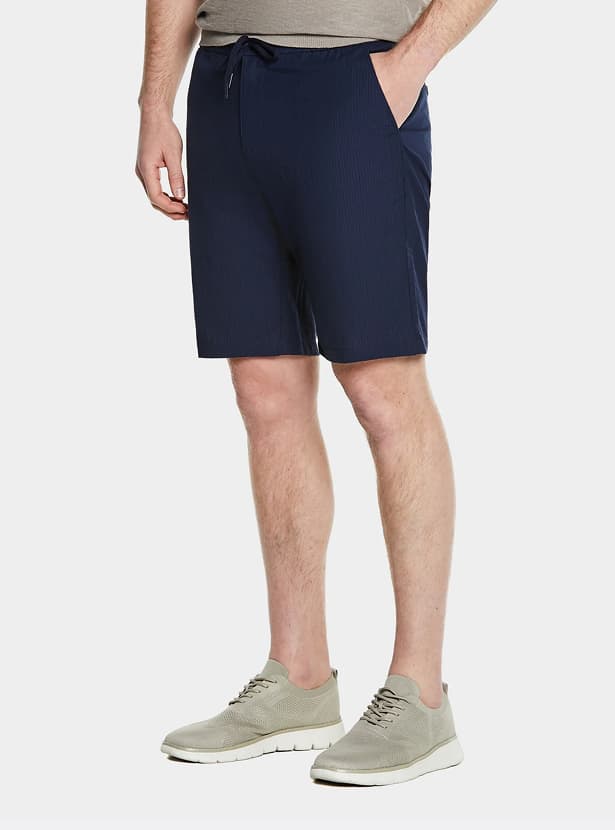 Bermuda misto cotone trama a righe