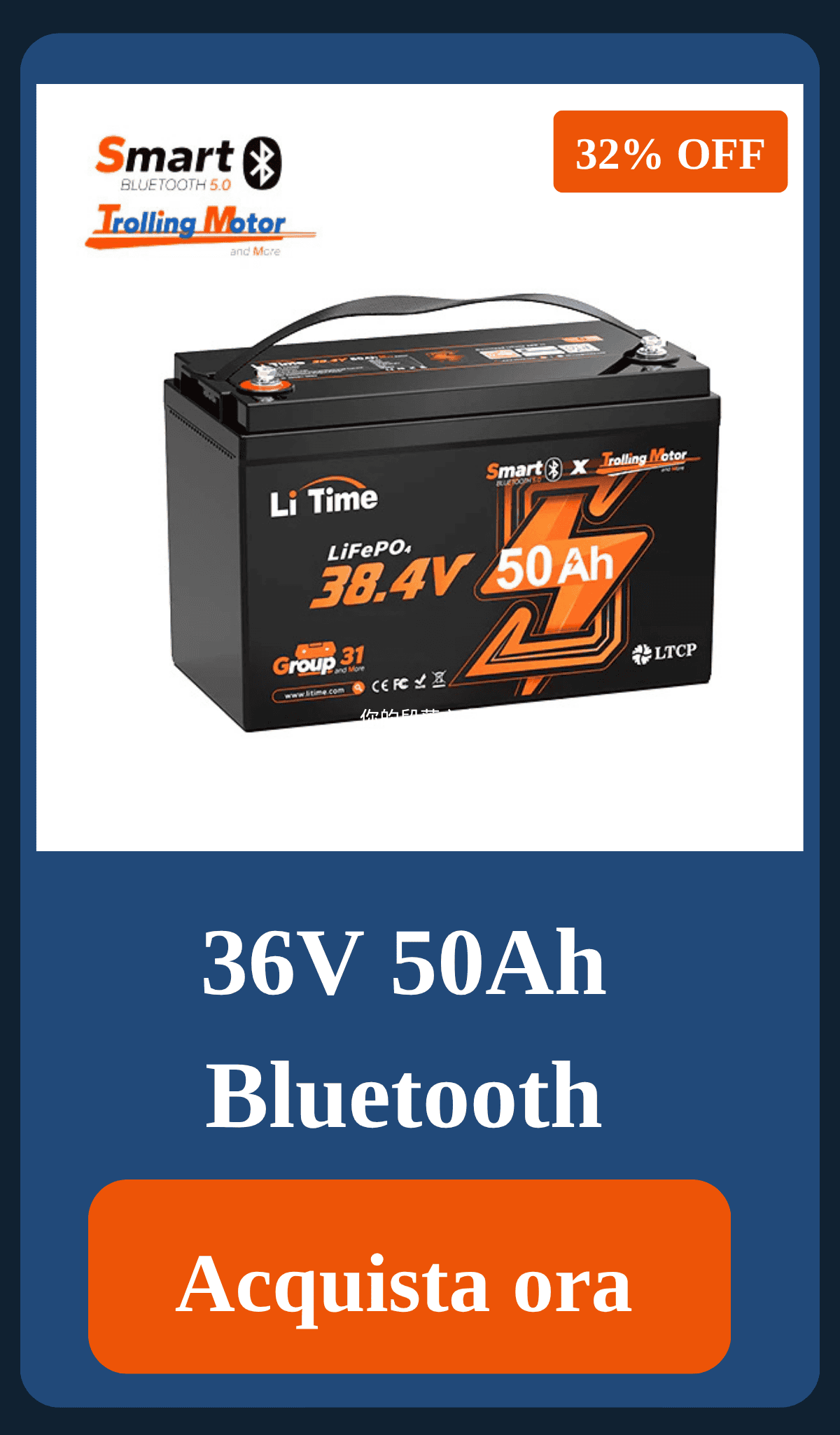 36V 50Ah Bluetooth