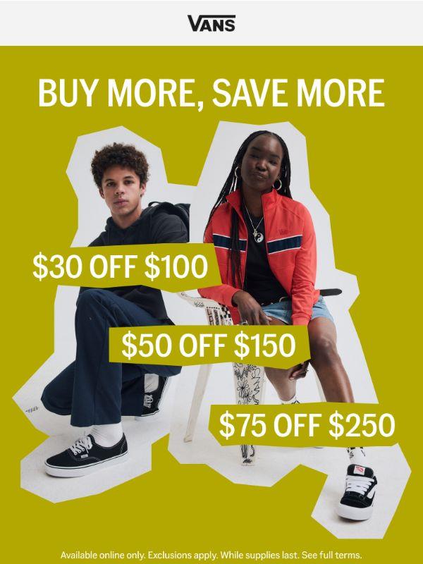 Get up to $75 off