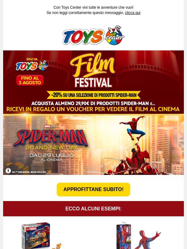 🕸️ -20% sui prodotti Spiderman! In più ti regaliamo il cinema!