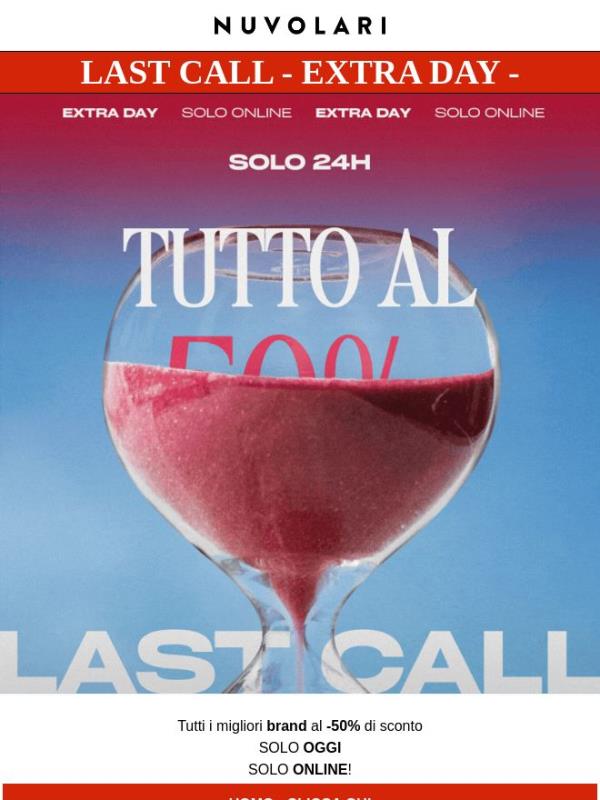EXTRA DAY 50% su tutto! - SOLO per 24H –