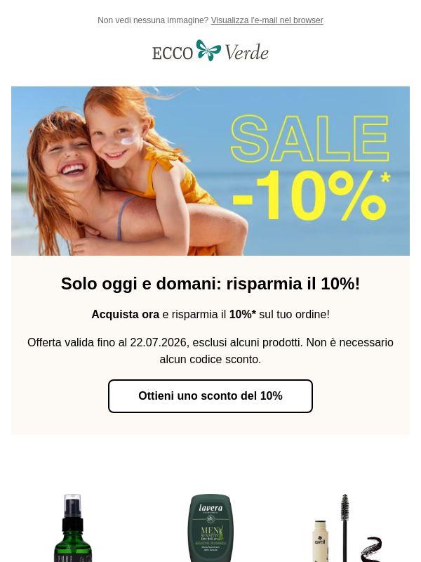 -10% di sconto sul tuo acquisto!