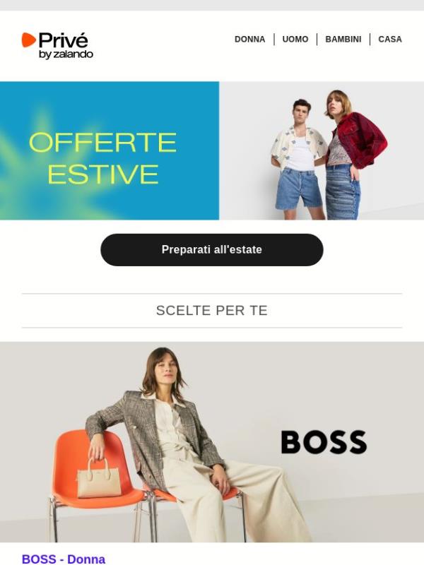 Look estivo, pronto. Fino al 75% su BOSS & s.Oliver rispetto al MSRP ☀️