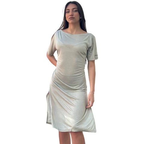 HINNOMINATE Abito Lungo In Micromodal Con Scollo a V donna