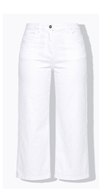 Culottes di jeans con taglio della gamba ampio e lungo fino al polpaccio