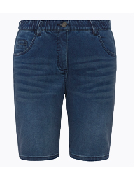 Bermuda di jeans modello Mandy con taglio a cinque tasche e cintura comfort