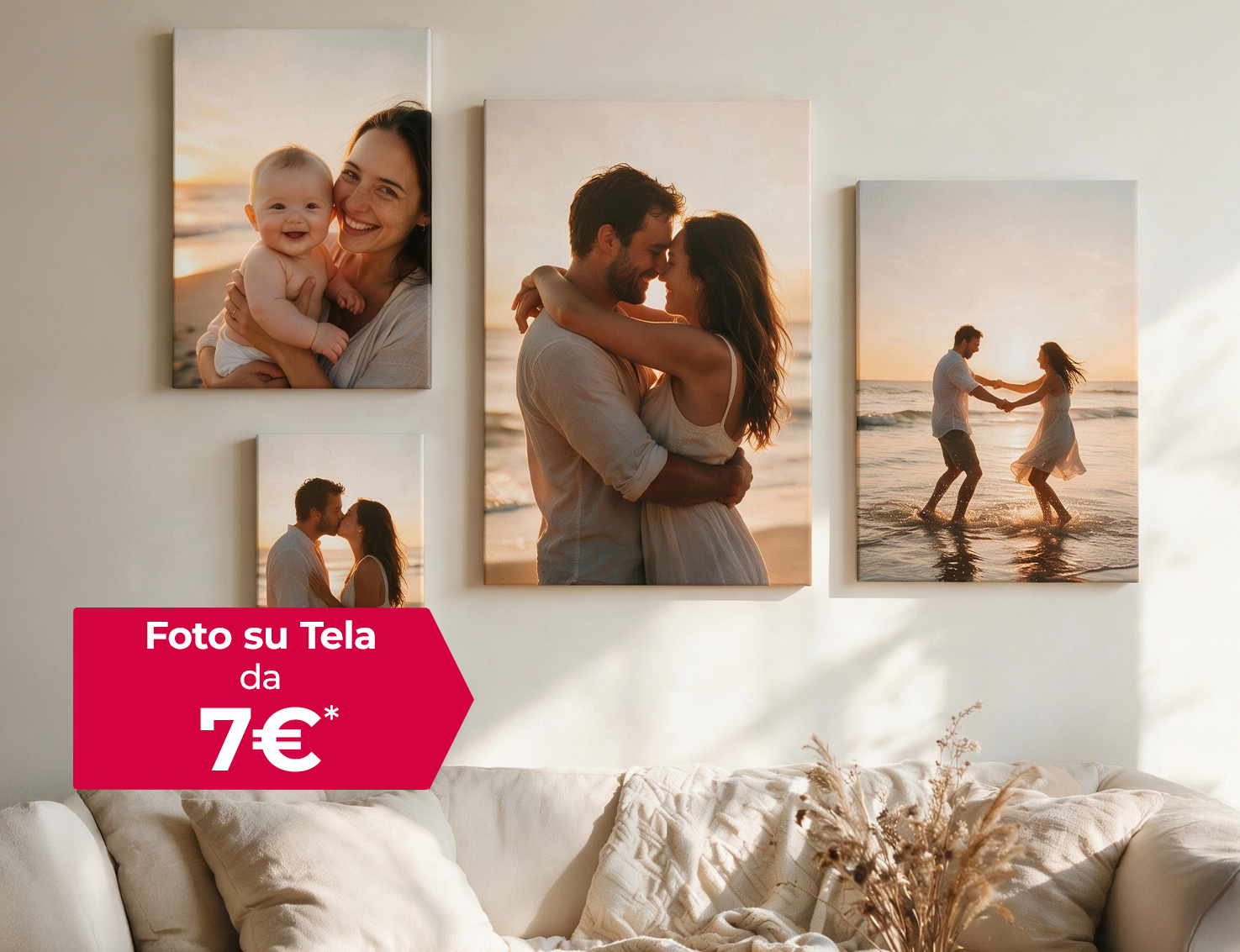 I tuoi ricordi preferiti su Foto su Tela - da soli 7€*