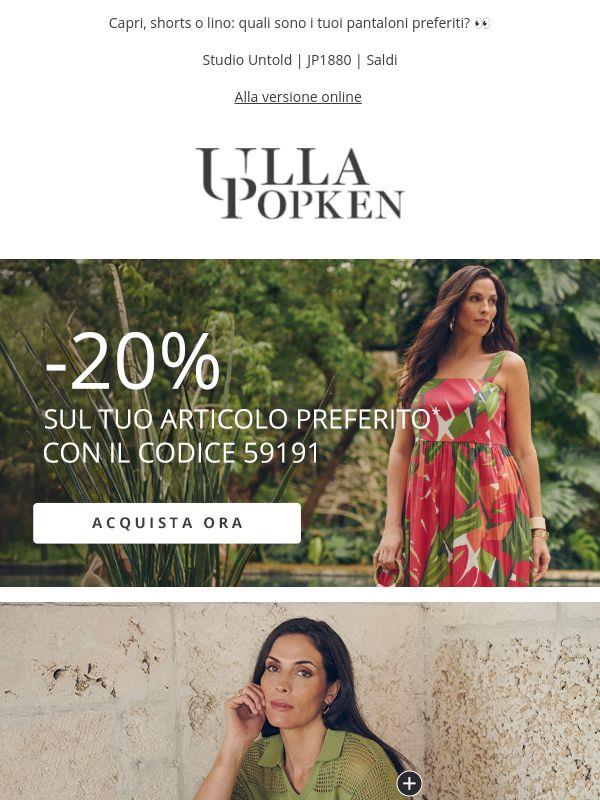 Per te 💌 -20% sul tuo articolo preferito