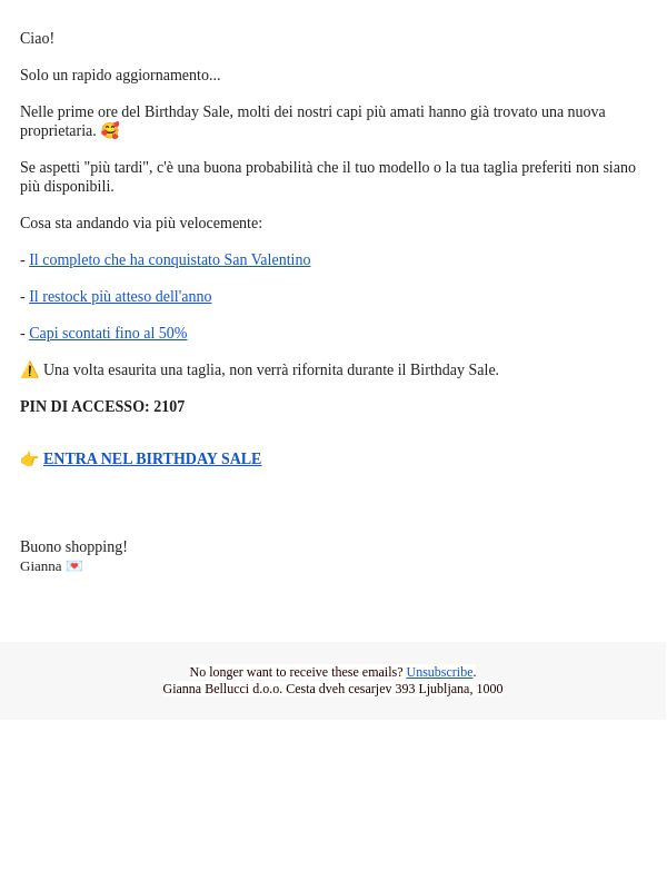 (3) Questi articoli sono ancora nel tuo carrello? 🛒