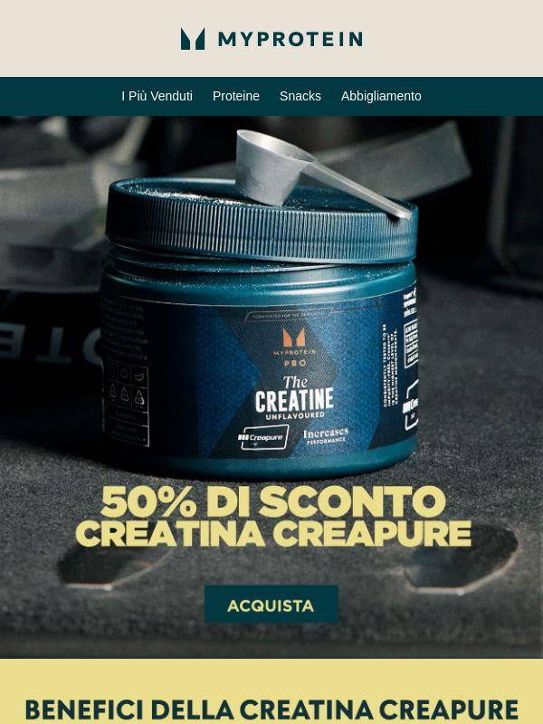 Hai 24 Ore 💥 -50% sulla Creatina Creapure