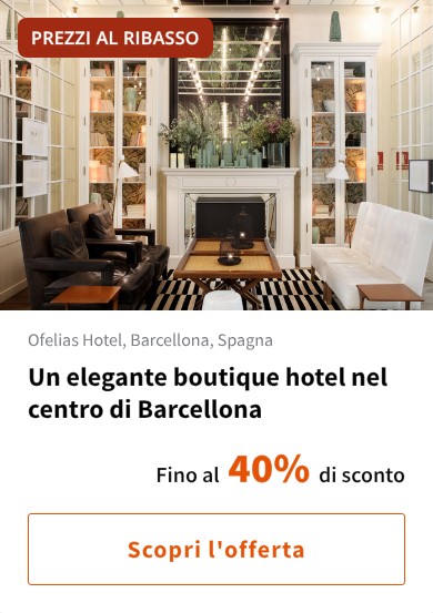 Un elegante boutique hotel nel centro di Barcellona