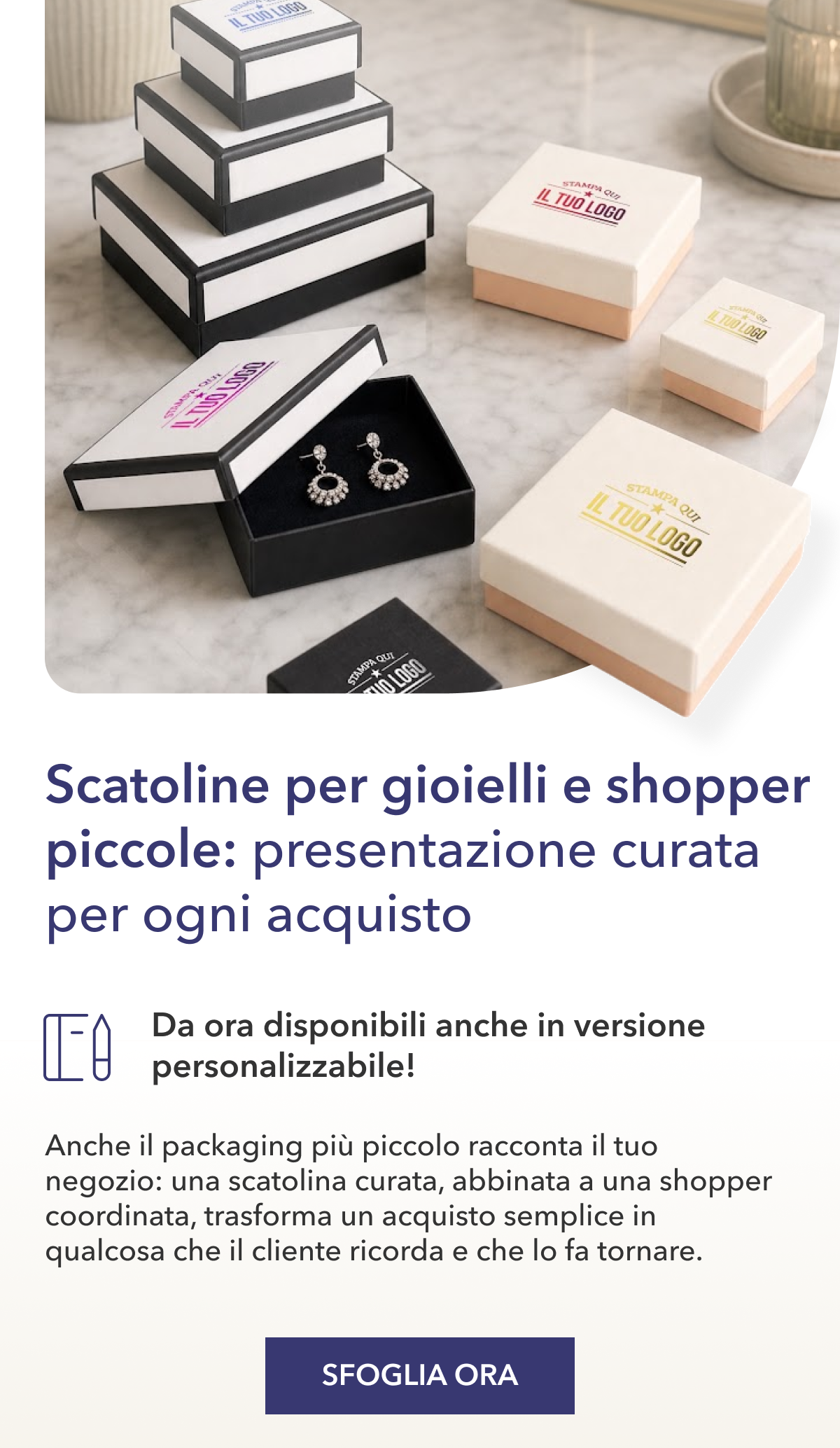 Scatoline per gioielli e shopper piccole