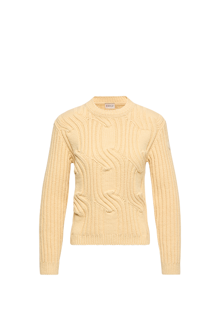Cardigan imbottito con zip in misto lana e cashmere