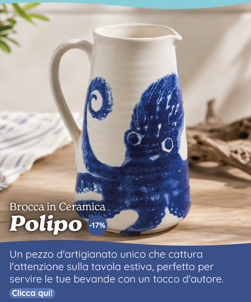 Brocca in Ceramica Fatto a Mano - Polipo