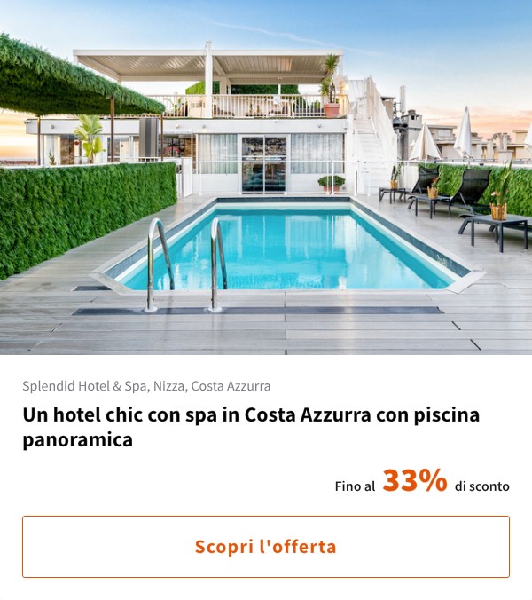 Un hotel chic con spa in Costa Azzurra con piscina panoramica