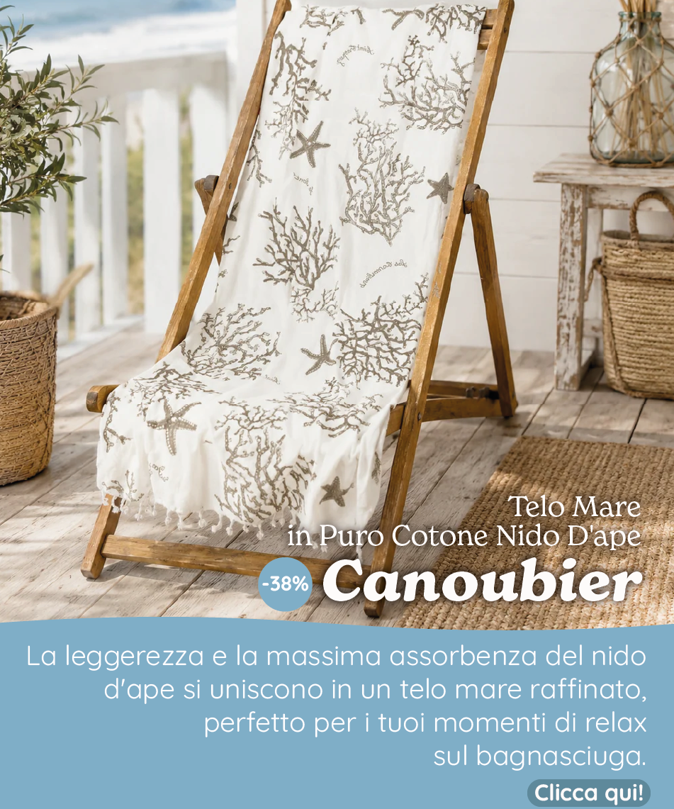 Telo Mare in Puro Cotone Nido D'ape - Canoubier