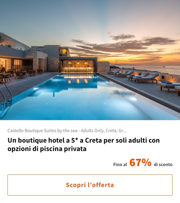 Un boutique hotel a 5* a Creta per soli adulti con opzioni di piscina privata