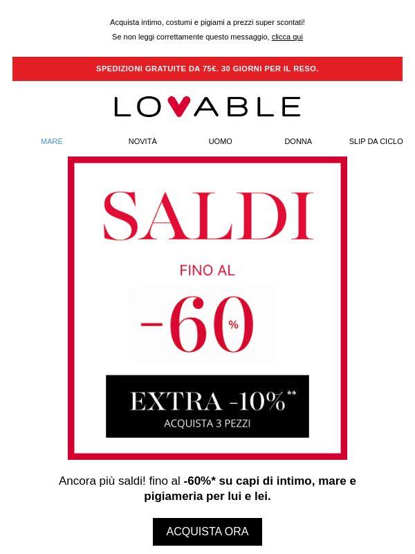 Saldi fino al -60% 🤩