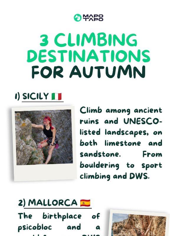 3 climbing destinations made for autumn 🍂 🧗