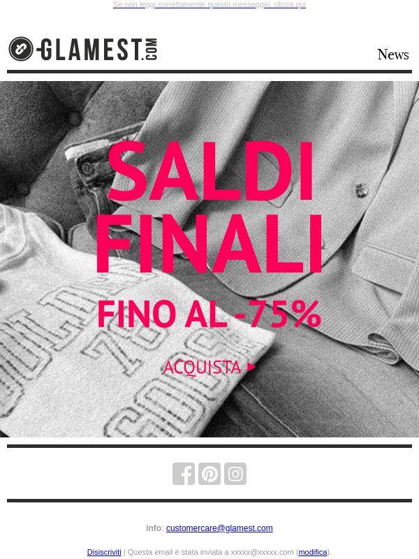 Saldi Finali: ora fino al -75%