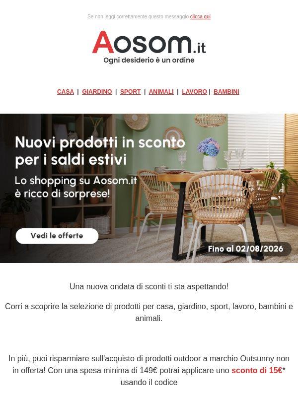 Una nuova selezione di saldi ti aspetta