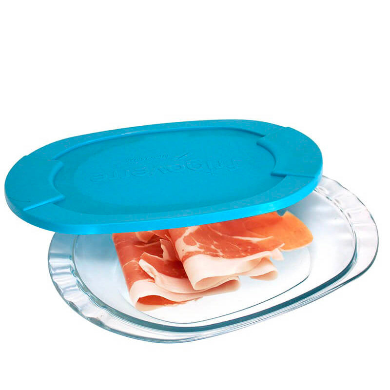 Frigoverre Classic Food Container Oval Glass Plate