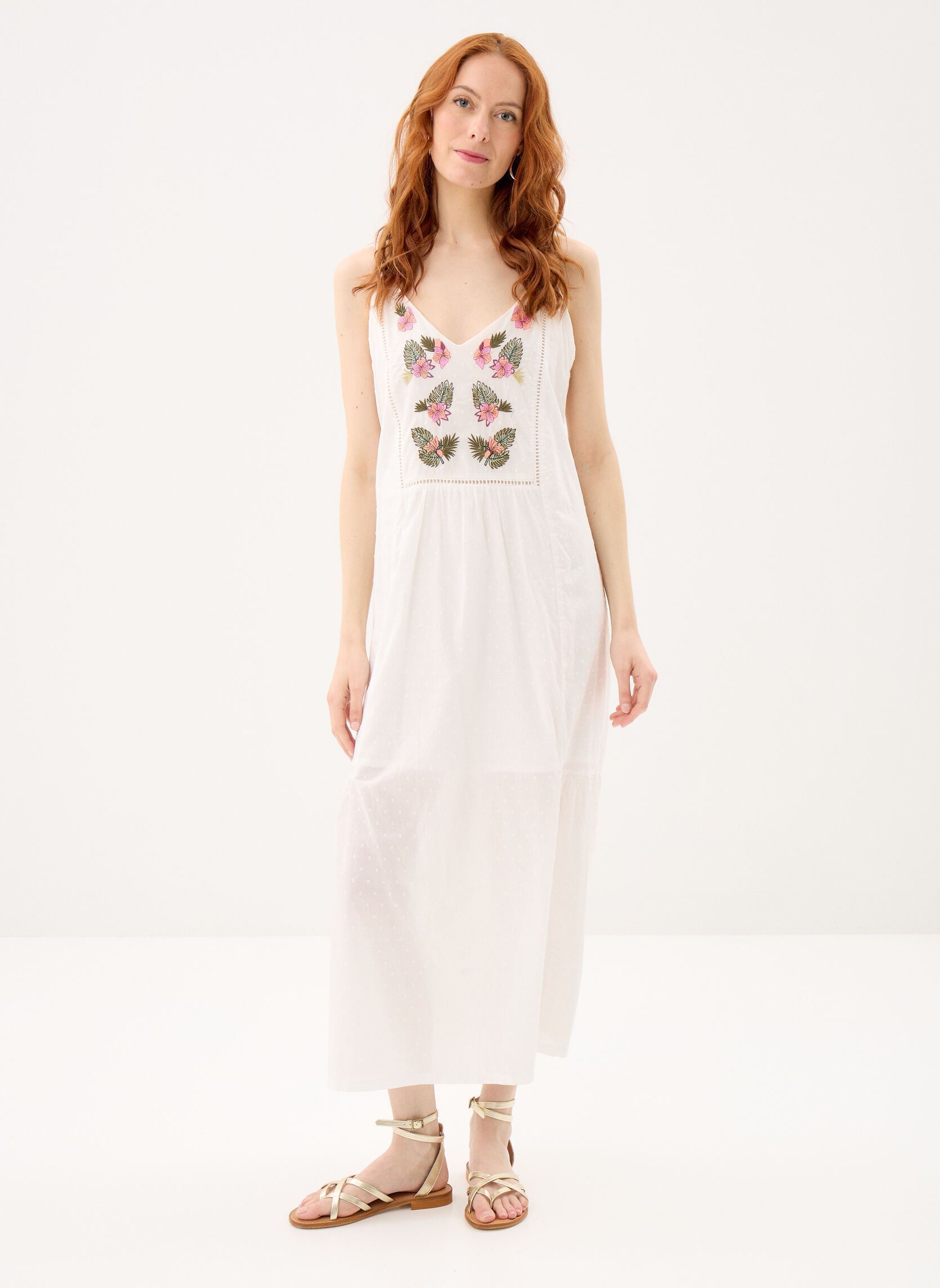 Molly Bracken Vestiti lunghi Ladies Woven Dress ZP112EE donna bianco