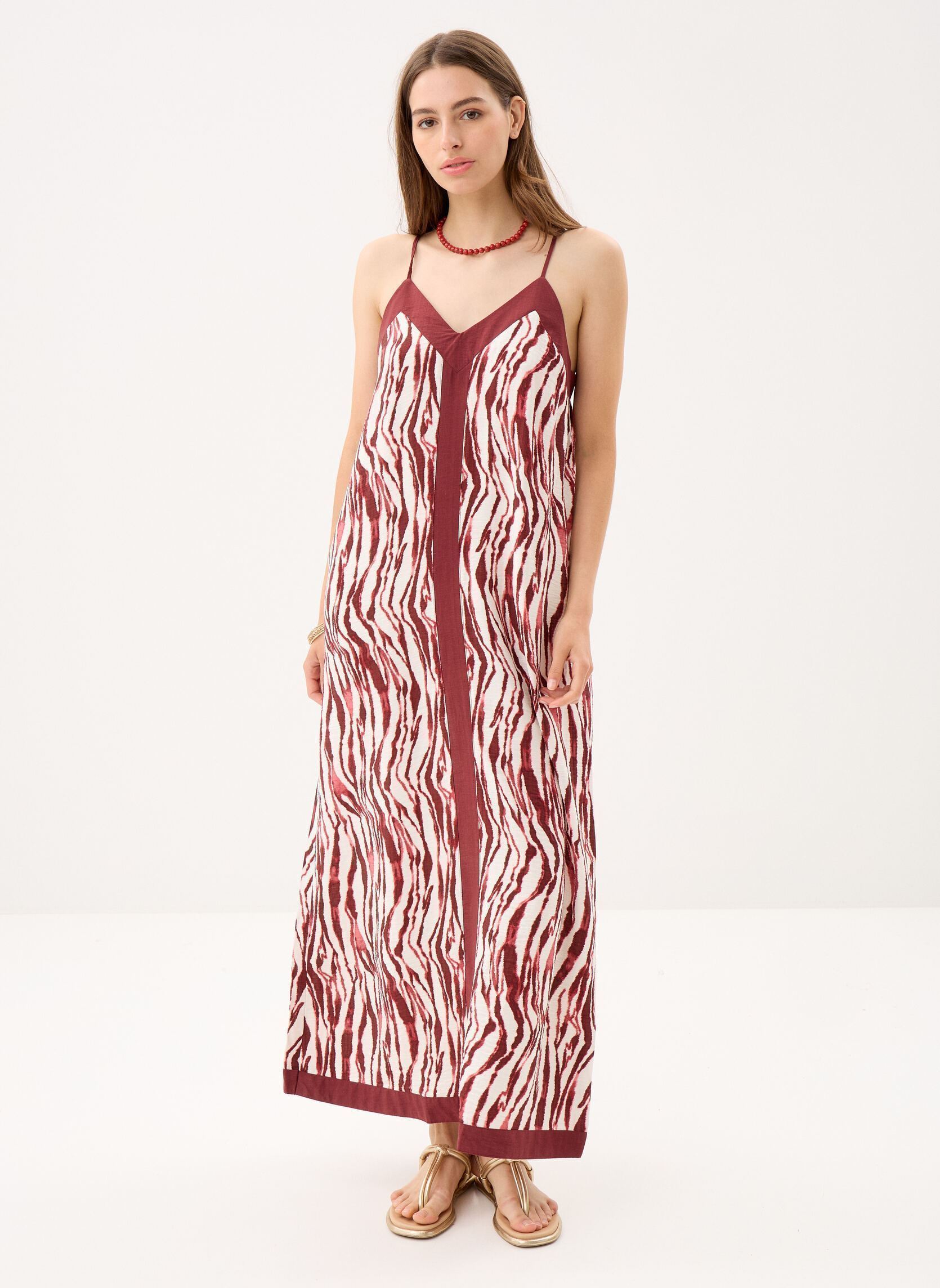 Vero Moda Vestiti lunghi VMDENISE SINGLET ANKLE DRESS WVN BTQ GA donna marrone