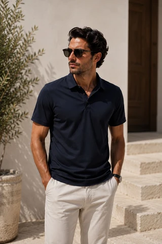 Polo Essential Blu Navy