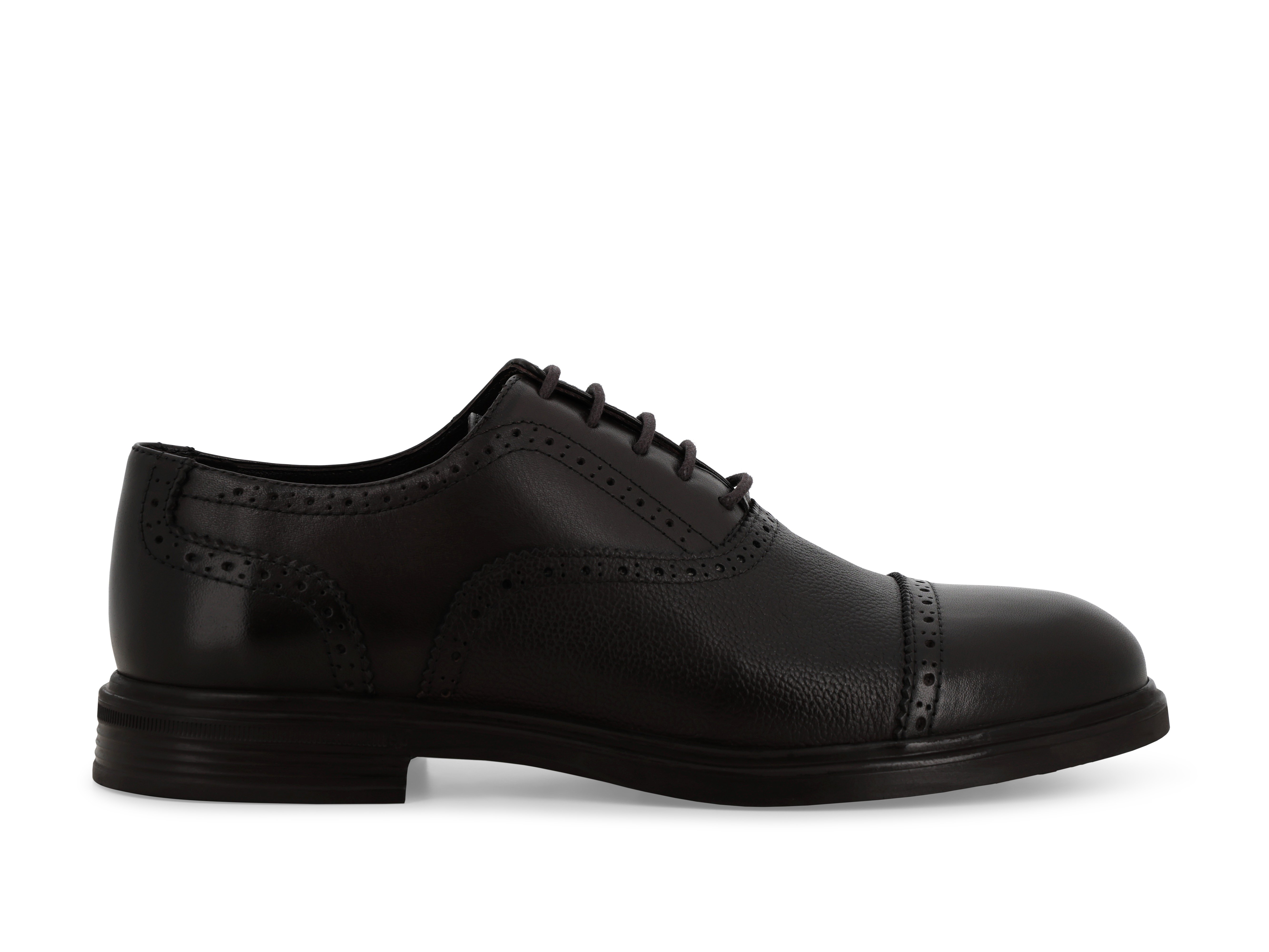 Scarpa classina stringata uomo con puntina in pelle marrone scuro u56049q