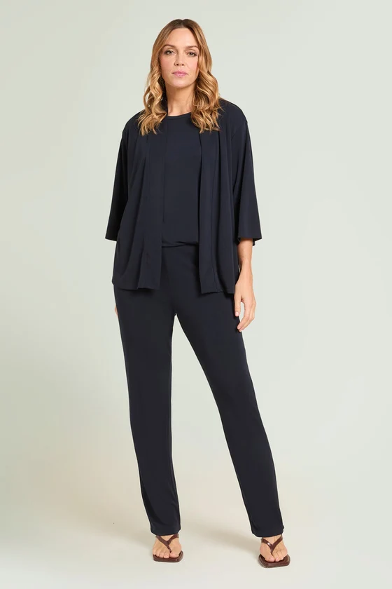 PANTALONI PULL-ON DRITTI IN JERSEY FLUIDO