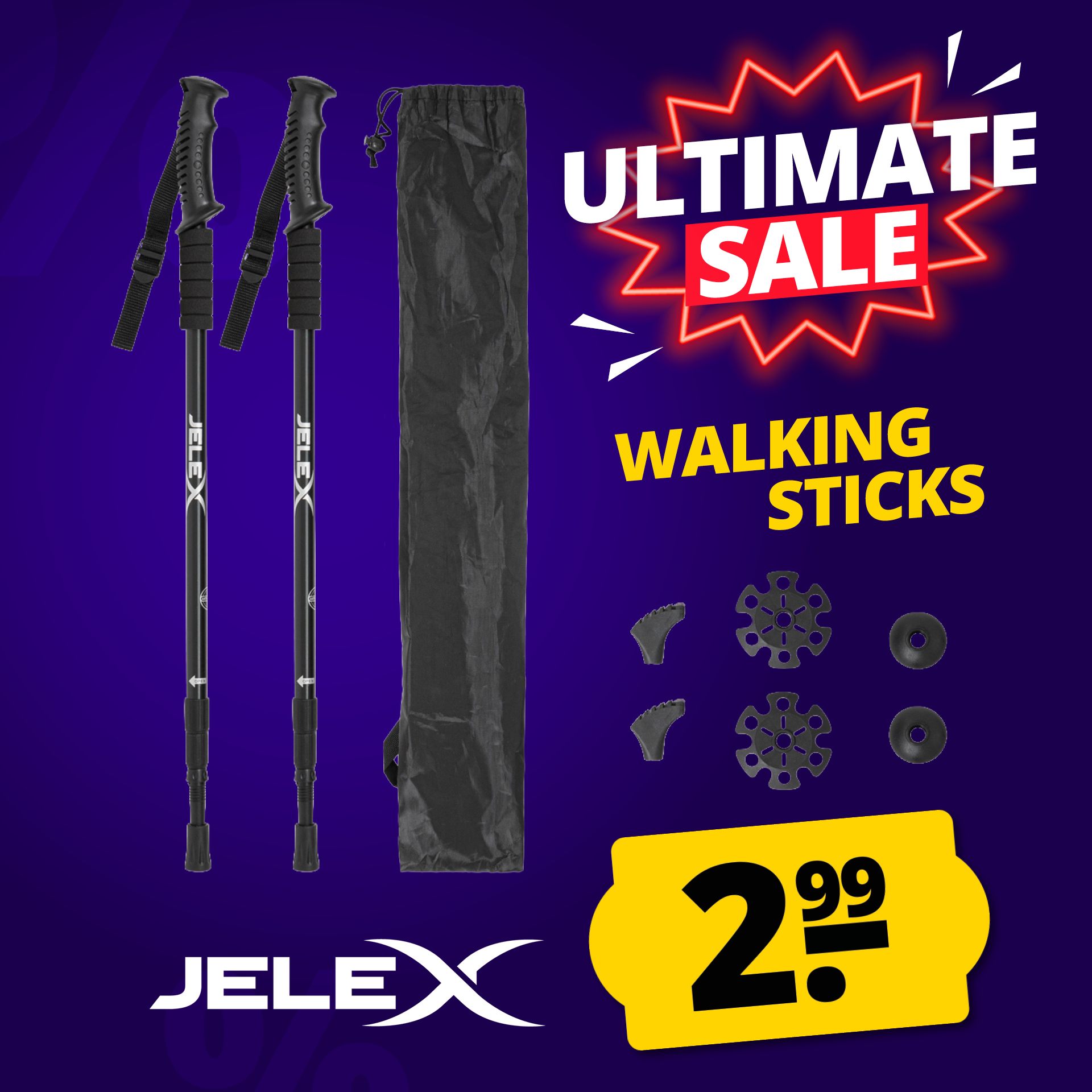 jelex nature bastoncini da trekking