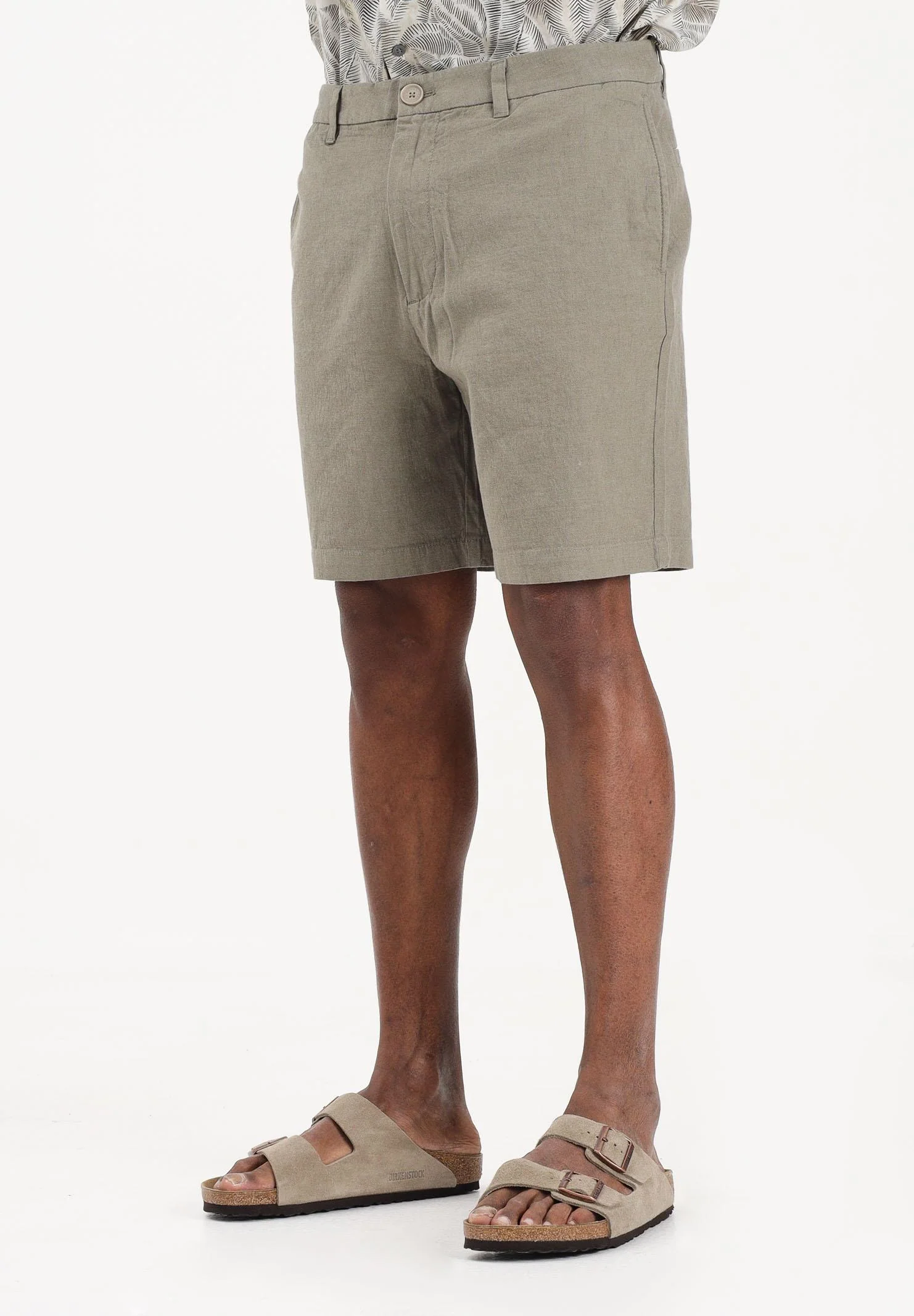 Image of ARMANI EXCHANGE Shorts in lino verde da uomo