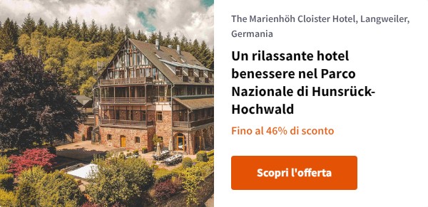 Un rilassante hotel benessere nel Parco Nazionale di Hunsrück-Hochwald