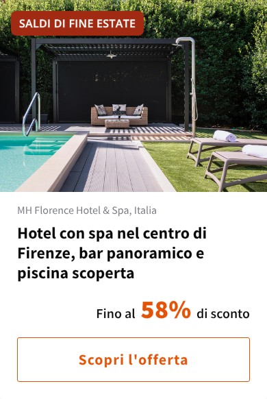 Hotel con spa nel centro di Firenze, bar panoramico e piscina scoperta