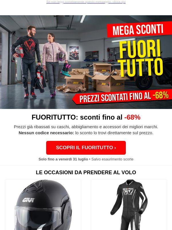 Continua Il fuoritutto Outletmoto.eu Sconti fino al -68%