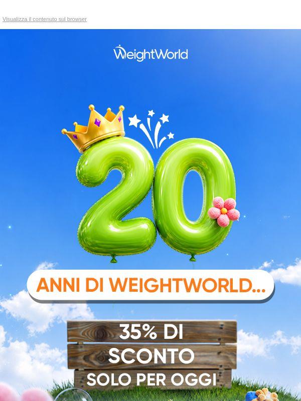 Jekoo, 20 Anni Di WeightWorld, 35% Di Sconto Per Te 🎉