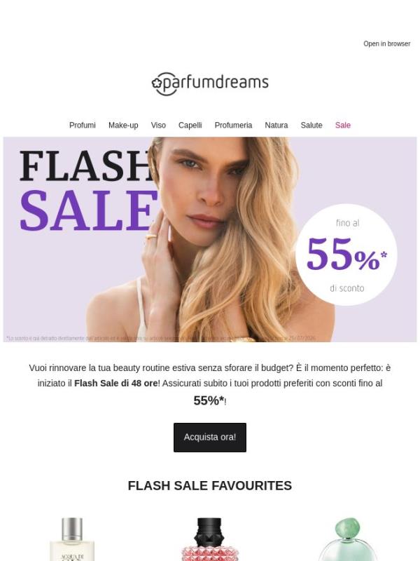 Flash Sale 48 ore: fino al 55% di sconto per te⚡
