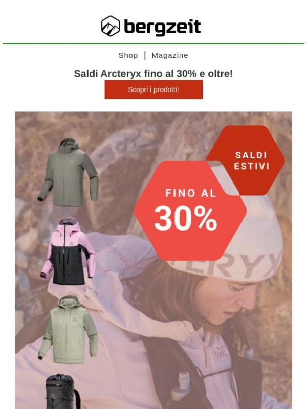 🔴 Saldi Arcteryx fino al 30% e oltre!