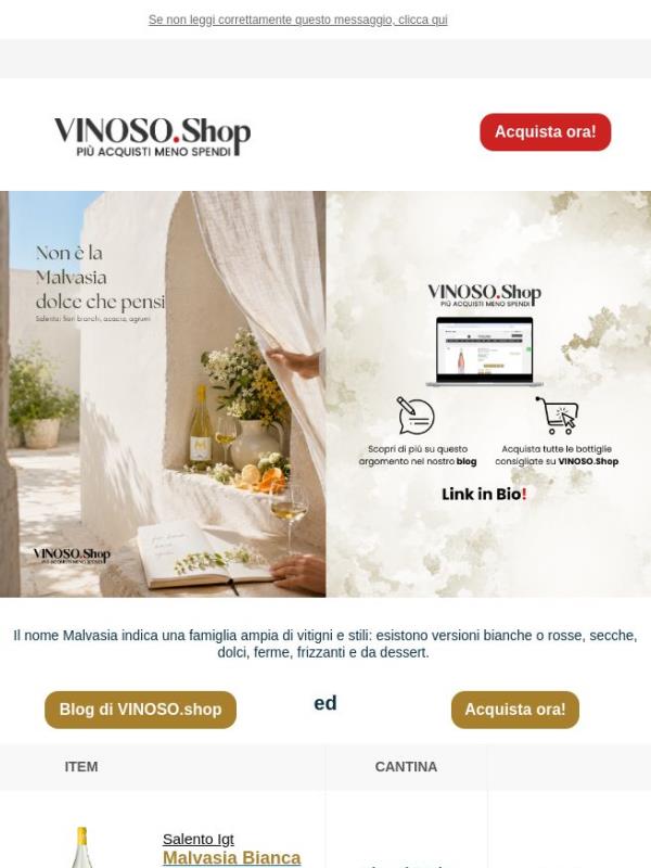 💛 VINOSO | Il nome Malvasia indica una famiglia ampia di vitigni e stili