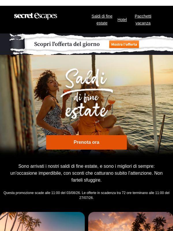 Saldi di fine estate - Sconti fino al 63%