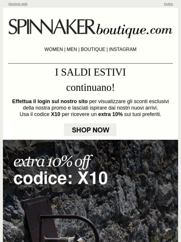 Summer EXTRA Sale: Ora, extra 10% Off sulla PE26